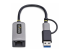 StarTech.com 2.5GbE USB-C to Ethernet Adapter with USB-A Converter - Front