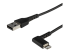 StarTech.com 6ft (2m) Durable USB A to Lightning Cable, Black 90° Right Angled Heavy Duty Rugged Aramid Fiber USB Type A to Lightning Charging/Sync Cord, Apple MFi Certified, iPhone 12 Pro - Close up