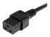 StarTech.com 6ft (2m) UK Computer Power Cable, 16AWG, BS 1363 to C19 Power Cord, 13A 250V, Black Replacement AC Power Cord, TV/Monitor Power Cable, BS 1363 to IEC 60320 C19 - Close up