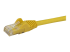 StarTech.com 10m CAT6 Ethernet Cable, 10 Gigabit Snagless RJ45 650MHz 100W PoE Patch Cord, CAT 6 10GbE UTP Network Cable w/Strain Relief, Yellow, Fluke Tested/Wiring is UL Certified/TIA - Close up