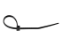 StarTech.com 15cm(6") Cable Ties, 3mm(1/8") wide, 39mm(1-3/8") Bundle Diameter, 18kg(40lb) Tensile Strength, Nylon Self Locking Zip Ties w/ Curved Tip, 94V-2/UL Listed, 1000 Pack, Black - Top
