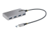 StarTech.com 4-Port USB Hub, USB 3.0 5Gbps, Bus Powered, USB-A to 4x USB-A Hub with Optional Auxiliary Power Input, Portable Desktop/Laptop USB Hub with 1ft (30cm) Attached Cable - Left-angle