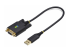 StarTech.com 1ft/30cm USB to Null Modem Serial Adapter Cable, FTDI, RS232 - Right-angle