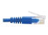 Eaton Tripp Lite Series Right-Angle Cat6 Gigabit Molded Slim UTP Ethernet Cable (RJ45 Right-Angle M to RJ45 M), Blue, 1 ft. (0.31 m) - Close up