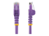 StarTech.com 50cm CAT6 Ethernet Cable, 10 Gigabit Snagless RJ45 650MHz 100W PoE Patch Cord, CAT 6 10GbE UTP Network Cable w/Strain Relief, Purple, Fluke Tested/Wiring is UL Certified/TIA - Multi-angle