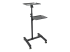 StarTech.com Mobile Projector and Laptop Stand/Cart, Heavy Duty Portable Projector Stand (2 Vented Shelves, hold 22lb/10kg each), Height Adjustable Rolling AV Presentation Cart with Wheels - Left-angle