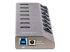 StarTech.com 7-Port Self-Powered USB-C Hub with Individual On/Off Switches, USB 3.0 5Gbps Expansion Hub w/Power Supply, Desktop/Laptop USB-C to USB-A Hub, 7x BC 1.2 (1.5A), USB Type C Hub - Left side