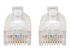 Eaton Tripp Lite Series Cat6 Gigabit Snagless Slim UTP Ethernet Cable (RJ45 M/M), PoE, Black, 8-in. (20.32 cm) - Close up