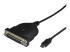 StarTech.com USB C to Parallel Printer Cable - Right-angle