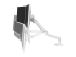Ergotron LX Pro - Mounting kit (dual direct arm) - Right-angle