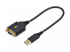 StarTech.com 1ft/30cm USB to Null Modem Serial Adapter Cable, FTDI, RS232 - Right-angle
