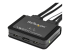 StarTech.com 2 Port DisplayPort KVM Switch, 4K 60Hz, Compact Dual Port UHD DP 1.2 USB Desktop KVM Switch w/ Integrated 4ft Cables & Audio, Bus Powered & Remote Switching, MacBook ThinkPad - Close up