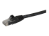 StarTech.com 7m CAT6 Ethernet Cable, 10 Gigabit Snagless RJ45 650MHz 100W PoE Patch Cord, CAT 6 10GbE UTP Network Cable w/Strain Relief, Black, Fluke Tested/Wiring is UL Certified/TIA - Close up