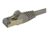 StarTech.com 3m CAT6A Ethernet Cable, 10 Gigabit Shielded Snagless RJ45 100W PoE Patch Cord, CAT 6A 10GbE STP Network Cable w/Strain Relief, Grey, Fluke Tested/UL Certified Wiring/TIA - Close up