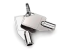 Compulocks T-bar Security Keyed Coiled Cable Lock - Left-angle