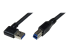 StarTech.com 1m Black SuperSpeed USB 3.0 Cable - Right-angle
