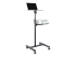 StarTech.com Mobile Projector and Laptop Stand/Cart, Heavy Duty Portable Projector Stand (2 Vented Shelves, hold 22lb/10kg each), Height Adjustable Rolling AV Presentation Cart with Wheels - Left-angle