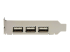 StarTech.com 4 Port PCI Express Low Profile High Speed USB Card - Left side