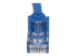 StarTech.com 75ft CAT6 Ethernet Cable, 10 Gigabit Snagless RJ45 650MHz 100W PoE Patch Cord, CAT 6 10GbE UTP Network Cable w/Strain Relief, Blue, Fluke Tested/Wiring is UL Certified/TIA - Close up