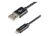 StarTech.com 1m (3ft) Black Apple 8-pin Lightning Connector to USB Cable for iPhone / iPod / iPad - Right-angle