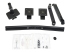 Ergotron LX - Mounting kit (articulating arm, extension, base, 2-piece desk clamp, dual displays bow, 2 pivots, 8" pole) - Front