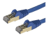 StarTech.com 3m CAT6A Ethernet Cable, 10 Gigabit Shielded Snagless RJ45 100W PoE Patch Cord, CAT 6A 10GbE STP Network Cable w/Strain Relief, Blue, Fluke Tested/UL Certified Wiring/TIA - Right-angle