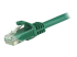 StarTech.com 5m CAT6 Ethernet Cable, 10 Gigabit Snagless RJ45 650MHz 100W PoE Patch Cord, CAT 6 10GbE UTP Network Cable w/Strain Relief, Green, Fluke Tested/Wiring is UL Certified/TIA - Close up
