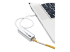 Eaton Tripp Lite Series USB 3.0 SuperSpeed to Gigabit Ethernet NIC Network Adapter RJ45 10/100/1000 Aluminum White - Front