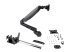 StarTech.com Desk Mount Monitor Arm for Single VESA Display up to 32" or 49" Ultrawide 8kg/17.6lb, Full Motion Articulating & Height Adjustable w/ Cable Management, C-Clamp, Grommet Mount - Left-angle