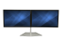 StarTech.com Dual Monitor Stand, Ergonomic Free Standing Dual Monitor Desktop Stand for two 24" VESA Mount Displays, Synchronized Height Adjustable, Double Monitor Pole Mount, Silver - Front