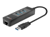 Lindy USB 3.1 Hub & Gigabit Ethernet Adapter - Right-angle
