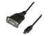 StarTech.com USB C to Serial Adapter Cable 16" (40cm), USB Type C to RS232 (DB9) Converter Cable, USB-C Serial Cable for PLCs, Scanners, Receipt Printers, Male/Male, Windows/macOS/Linux - Close up
