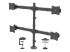 StarTech.com Desk Mount Quad Monitor Arm, Ergonomic VESA 4 Monitor Mount 2x2 up to 27", Articulating & Height Adjustable Pole Mount, Tilt/Swivel/Rotate LCD/LED Screen, Clamp/Grommet - Right-angle