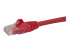 StarTech.com 7m CAT6 Ethernet Cable, 10 Gigabit Snagless RJ45 650MHz 100W PoE Patch Cord, CAT 6 10GbE UTP Network Cable w/Strain Relief, Red, Fluke Tested/Wiring is UL Certified/TIA - Close up