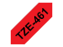 Brother TZe-461 - Black on red - Close up
