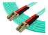 StarTech.com 7 m OM4 LC to LC Multimode Duplex Fiber Optic Patch Cable - Right-angle