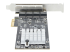 StarTech.com 4-Port 2.5Gbps NBASE-T PCIe Network Card, Intel I225-V Chip, Quad Port Computer Network Card, Multi-Gigabit NIC, PCI Express Server LAN Card, Desktop Ethernet Interface Card, PCI Express 2.0 (PR42GI-NETWORK-CARD) - Right side