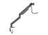 StarTech.com Desk Mount Dual Monitor Arm with USB & Audio, Slim Full Motion Adjustable Dual Monitor VESA Mount for 32" Displays (8kg/screen), Ergonomic Articulating, Desk Clamp or Grommet - Left side