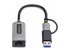 StarTech.com 2.5GbE USB-C to Ethernet Adapter with USB-A Converter - Front
