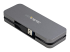 StarTech.com 4 Port USB 3.0 Hub, 4x USB-A, 5Gbps Laptop/Desktop USB Type-A Hub, USB Bus Powered, 11" Long Cable with Cable Management (HB30AM4AB) - Left-angle