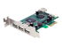 StarTech.com 4 Port PCI Express Low Profile High Speed USB Card - Left-angle