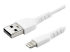 StarTech.com 6 ft(2m) Durable White USB-A to Lightning Cable, Heavy Duty Rugged Aramid Fiber USB Type A to Lightning Charger/Sync Power Cord, Apple MFi Certified iPad/iPhone 12 Pro Max - Right-angle