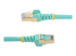 StarTech.com 10m CAT6A Ethernet Cable, 10 Gigabit Shielded Snagless RJ45 100W PoE Patch Cord, CAT 6A 10GbE STP Network Cable w/Strain Relief, Aqua, Fluke Tested/UL Certified Wiring/TIA - Multi-angle