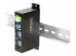 StarTech.com 4-Port Managed USB Hub with 4x USB-A, Heavy Duty with Metal Industrial Housing, ESD & Surge Protection, Wall/Desk/Din-Rail Mountable, USB 3.0/3.1/3.2 Gen 1 5Gbps - Right-angle