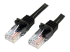 StarTech.com 0.5m Black Cat5e / Cat 5 Snagless Ethernet Patch Cable 0.5 m - Right-angle