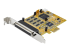 StarTech.com 8-Port PCI Express RS232 Serial Adapter Card, PCIe RS232 Serial Card, 16C1050 UART, Multiport Serial DB9 Controller/Expansion Card, 15kV ESD Protection, Windows & Linux - Left-angle