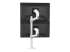 Ergotron LX - Mounting kit (dual stacking arm, tall pole) - Back