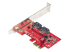 StarTech.com SATA PCIe Card, 2 Port PCIe SATA Expansion card, 6Gbps SATA Card, Full/Low Profile, PCI Express to SATA Adapter, ASM1061 Non-Raid SATA Controller Card - Right-angle