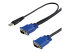 StarTech.com 10 ft Ultra Thin USB VGA 2-in-1 KVM Cable - Right-angle