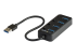 StarTech.com 4 Port USB 3.0 Hub, USB-A to 4x USB 3.0 Type-A with Individual On/Off Port Switches, SuperSpeed 5Gbps USB 3.1/USB 3.2 Gen 1, USB Bus Powered, Portable, 9.8" Attached Cable - Right-angle